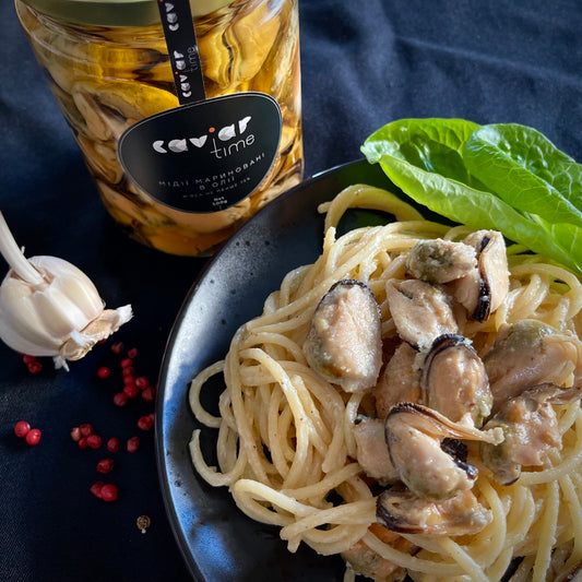 Мідії в олії (350 грам)